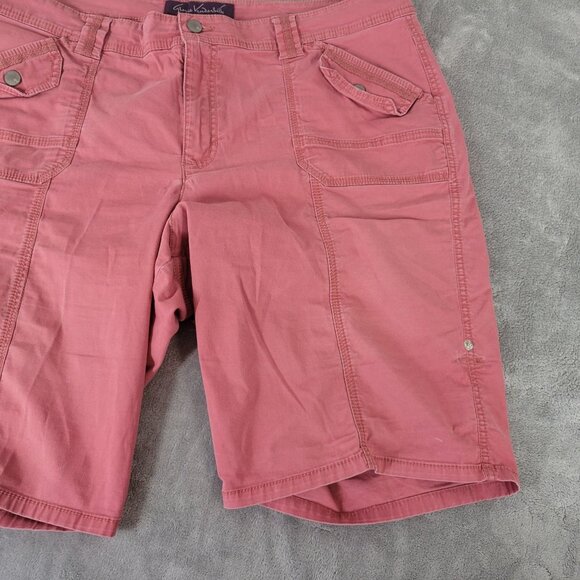 Gloria Vanderbilt Womens Shorts Pink Denim 18 Plus Cotton Blend Zip Fly SHO24E - Picture 5 of 10